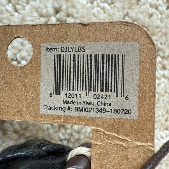 New Men’s set of three Natural Braid black bracelets - Picture 3 of 5